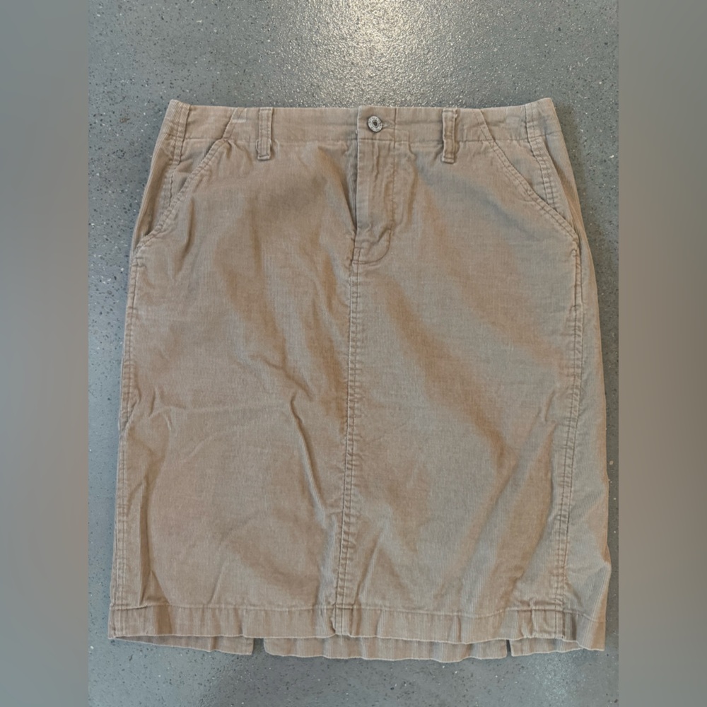 Y2K Tan Corduroy Banana Republic Factory Women's Skirt